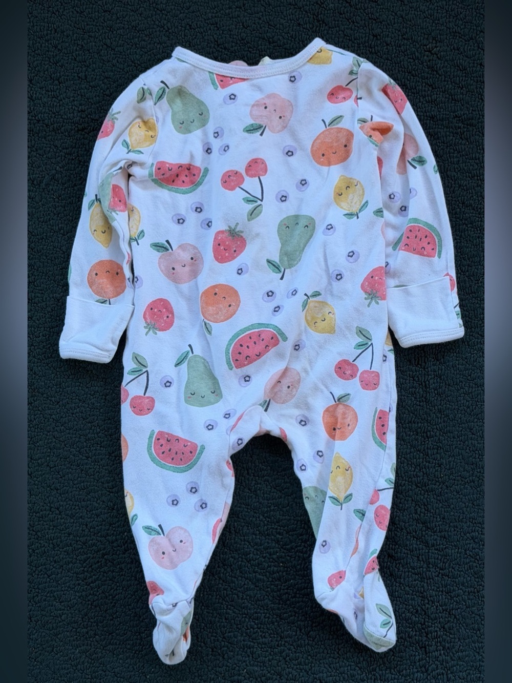 wonder nation White Fruit-Print Footed One-Piece - Picture 2 of 5